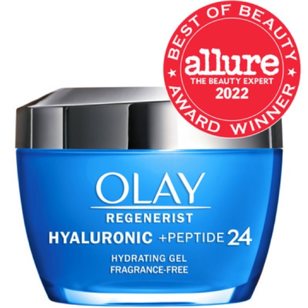 Olay Regenerist Hyaluronic + Peptide 24 Gel Face Moisturizer, Fragrance-Free